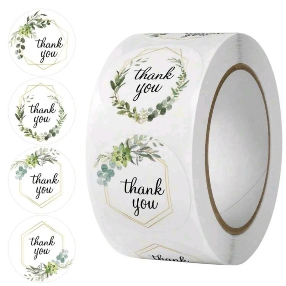 🔹️1,000 1 inch  mystery thank you stickers (2 rolls 500 each)